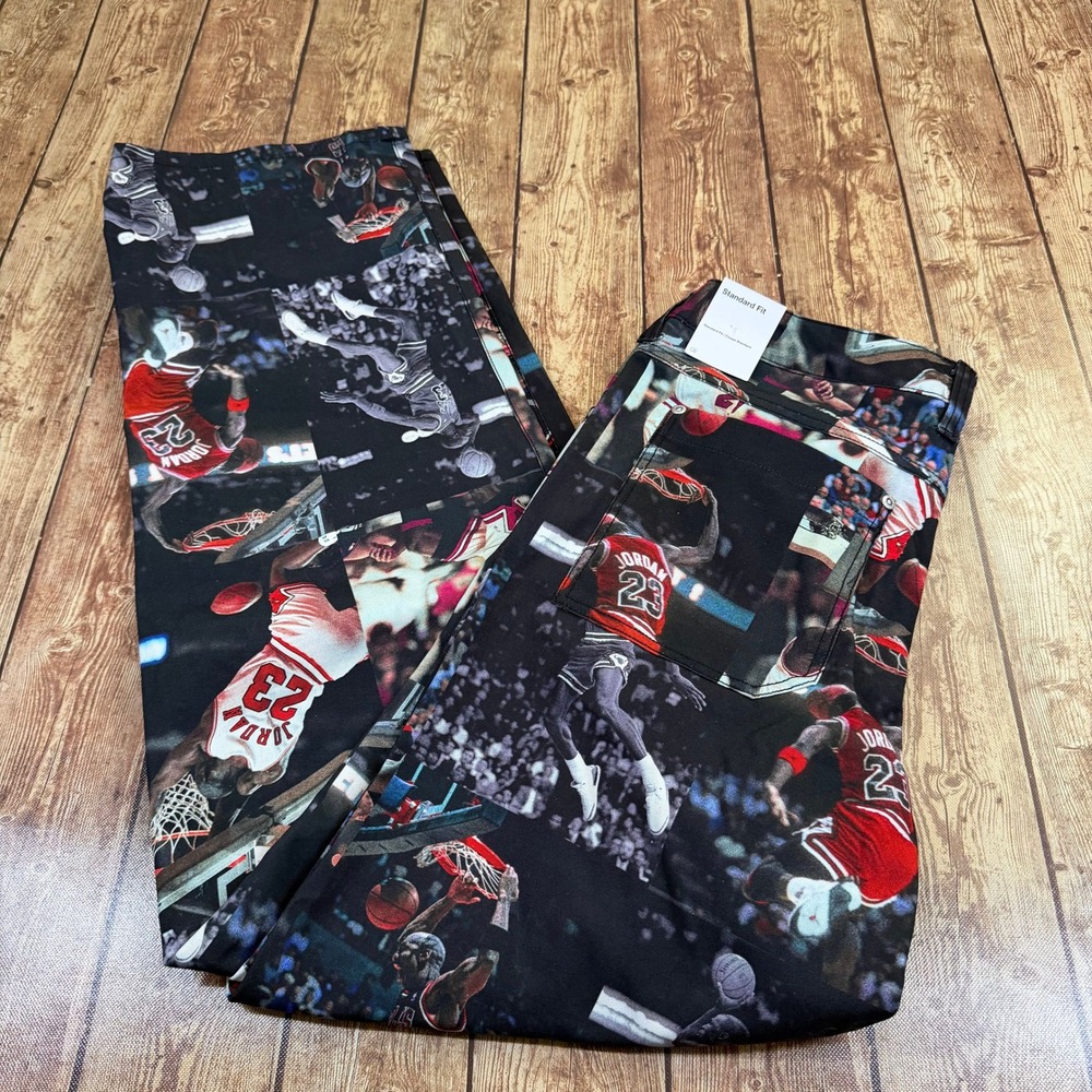 Jordan Brand Sport DNA All Over Print Pants Mens 32 Black Michael Jordan NWT